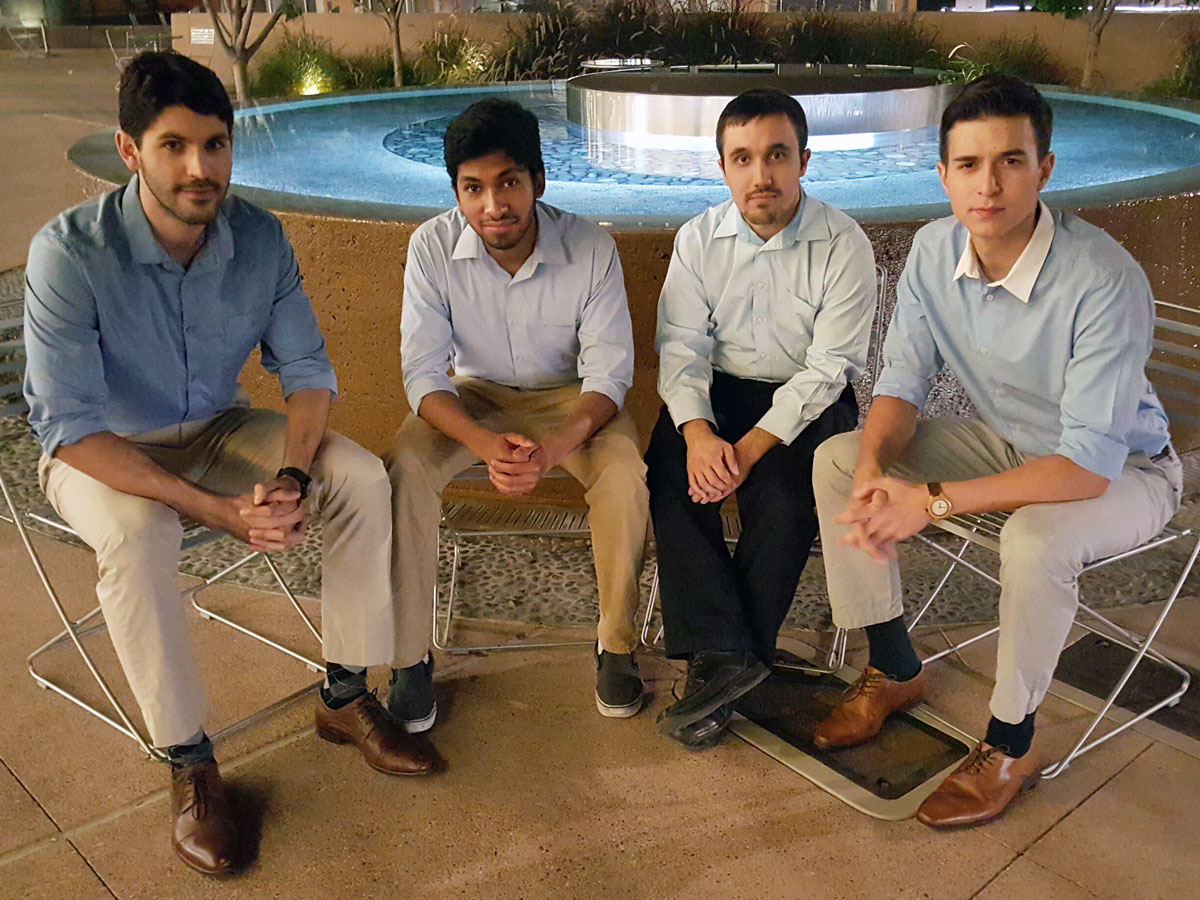 Mark Huerta, Swaroon Sridhar, Paul Strong and Vid Micevic of 33 Buckets