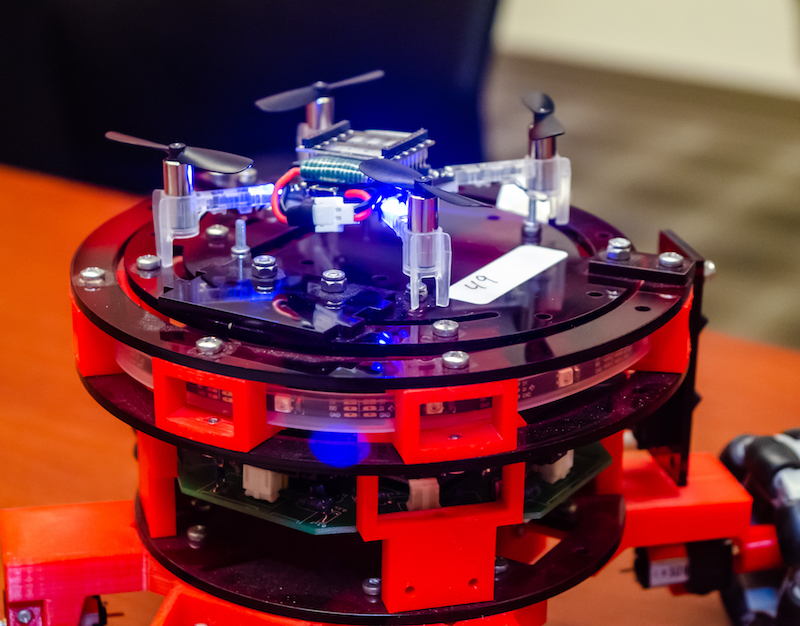 close image of a drone