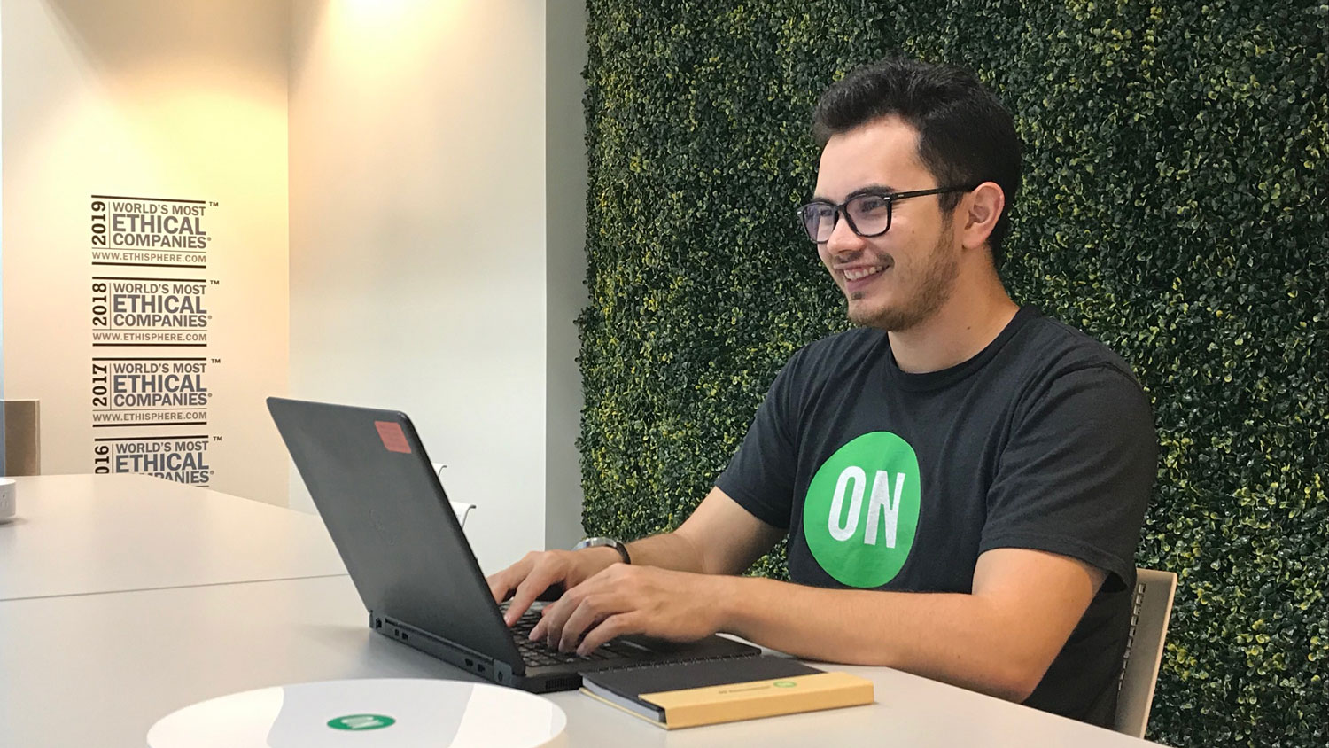 student on a laptop
