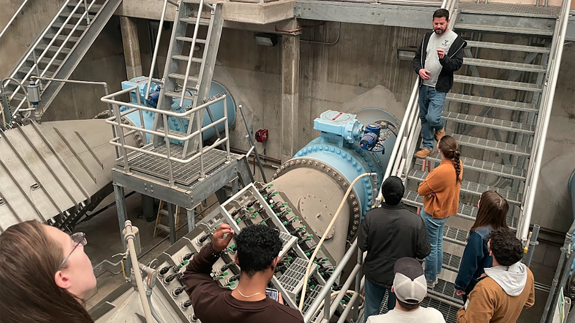 Society of Water and Environmental Leaders students at a water plant