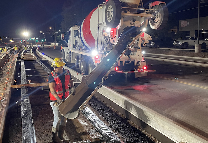 Fiber-reinforced concrete cuts time, cost on light-rail project