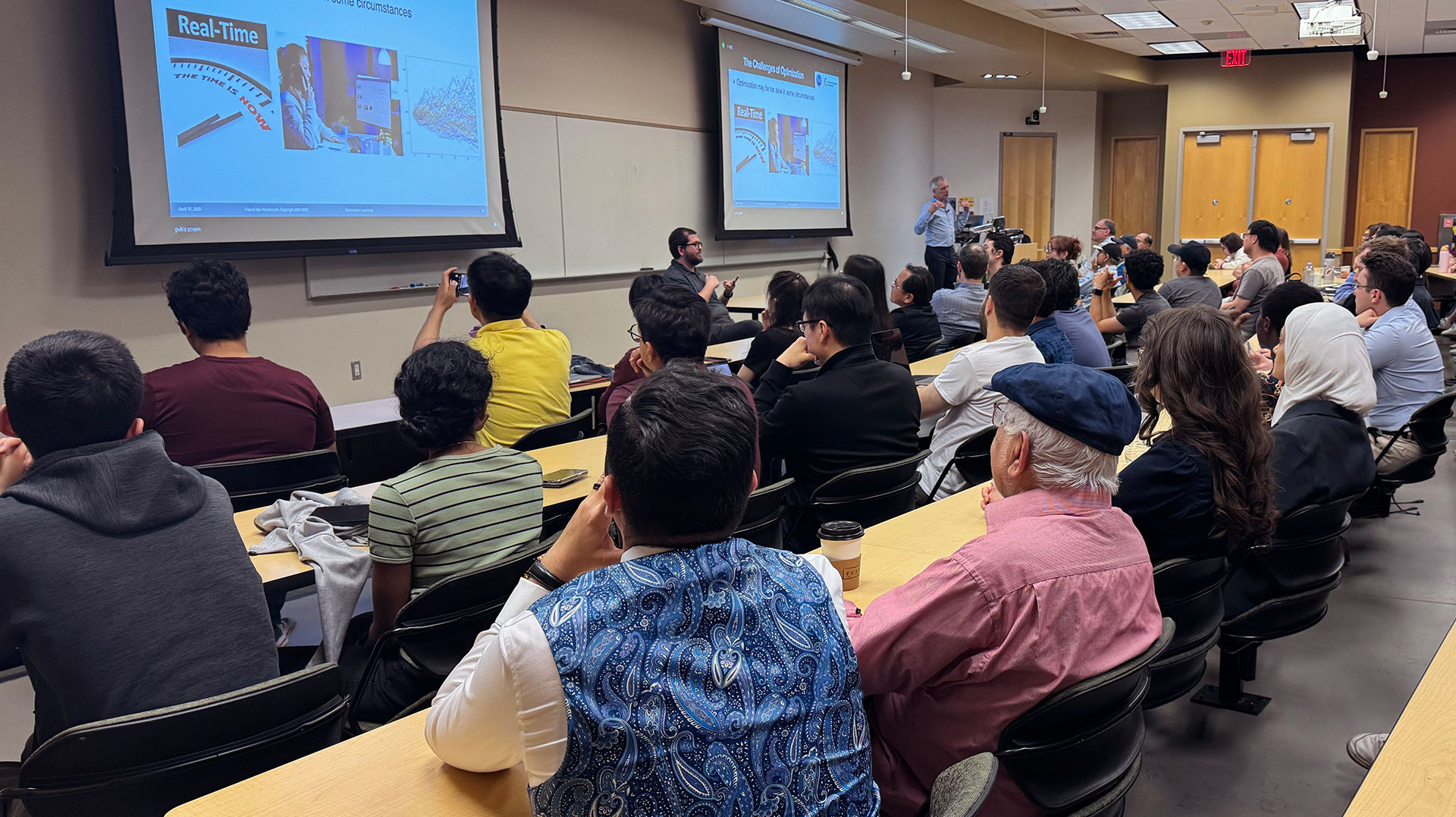 Pascal Van Hentenryck giving a lecture