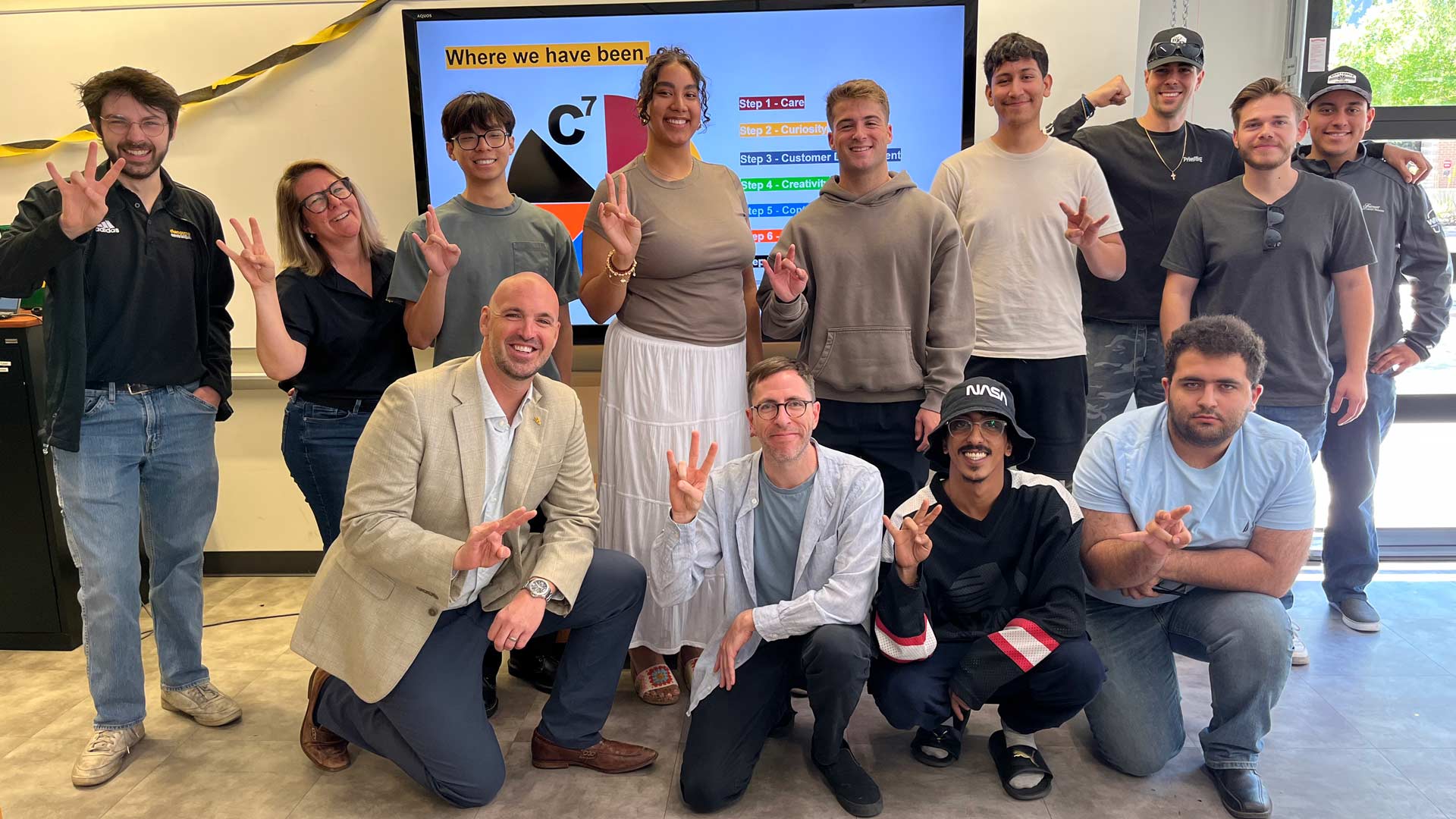 large group of people at Demo Day event at Arizona State University West Valley Campus