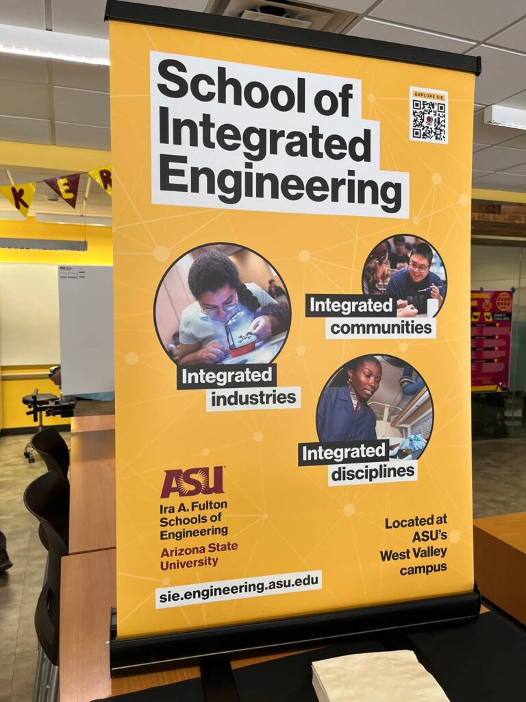 a banner for the School of Integrated Engineering