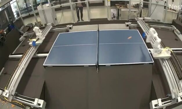 Google set up two robotic arms for a game of infinite table tennis