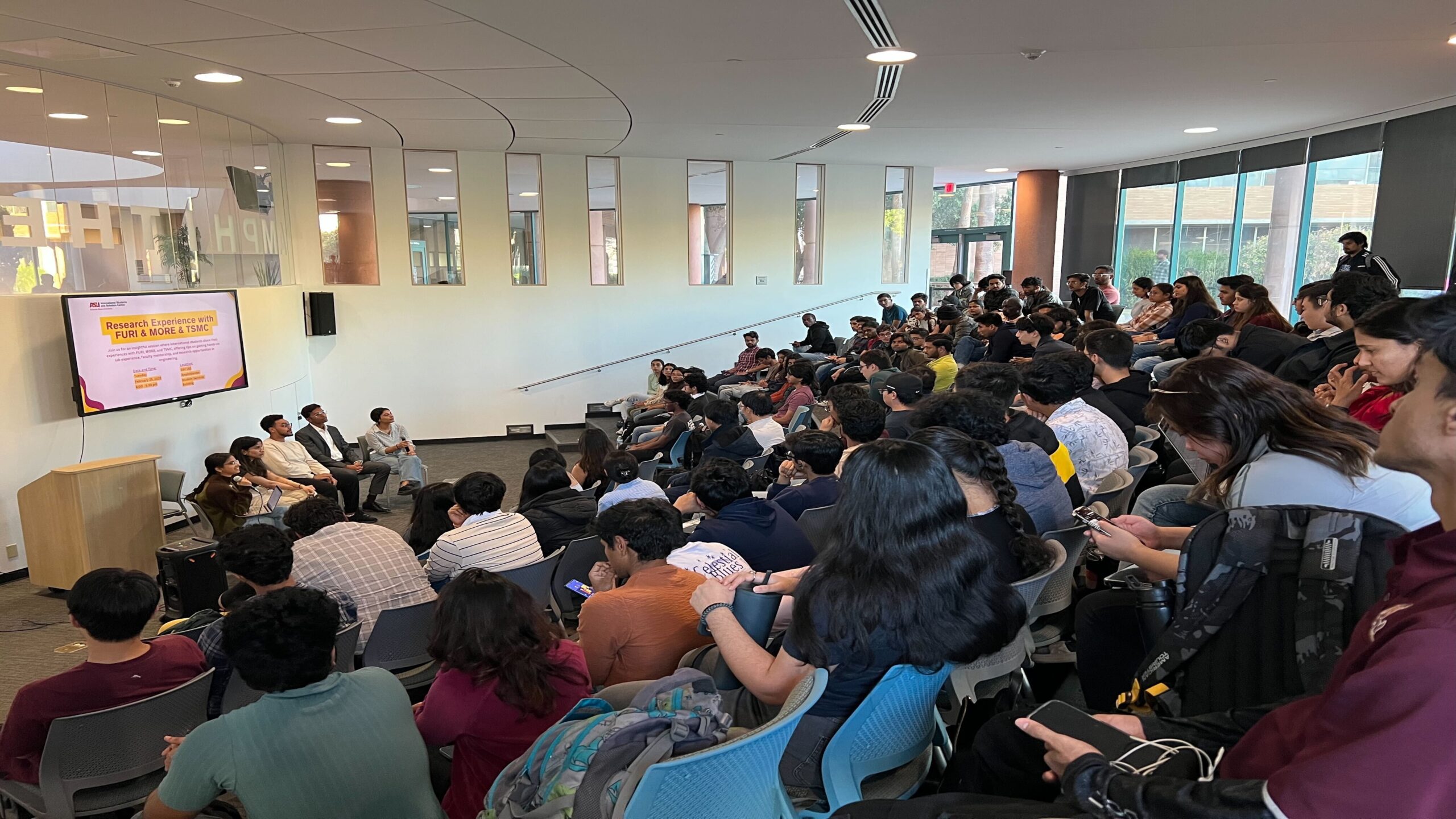 students in a lecture hall